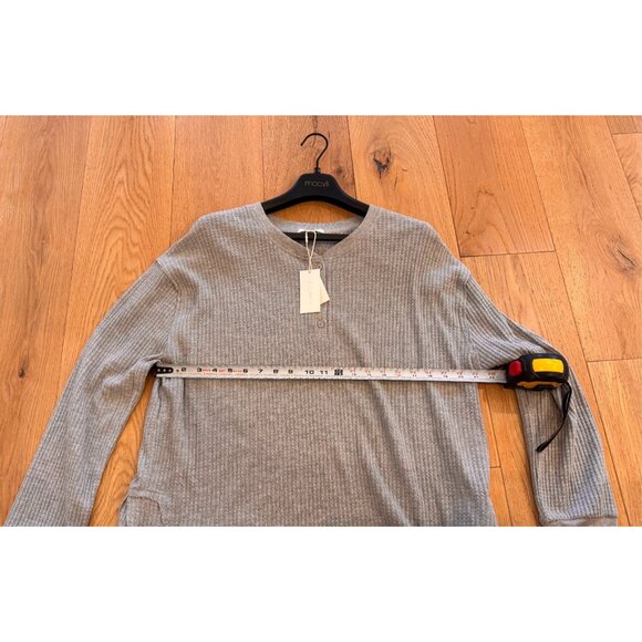 NWT Z SUPPLY JAX Cozy Waffle Henley Classic Heather Grey Sweater Womens Size L - Picture 9 of 10